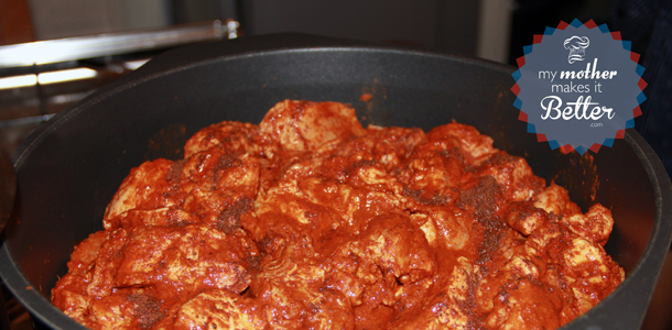 The meat is marinating.